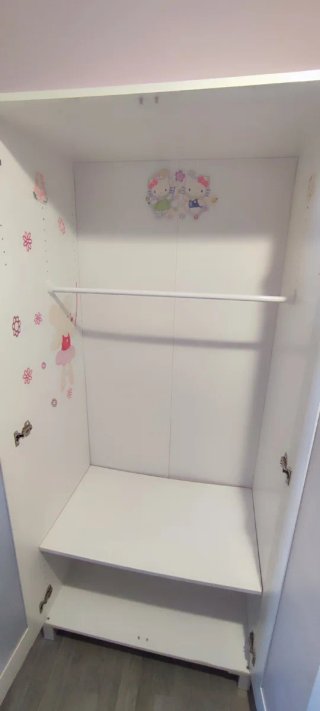 Armario infantil blanco y rosa ganga