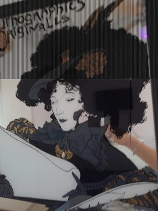 Mirrored art based on artwork by Georges Dr Feure.