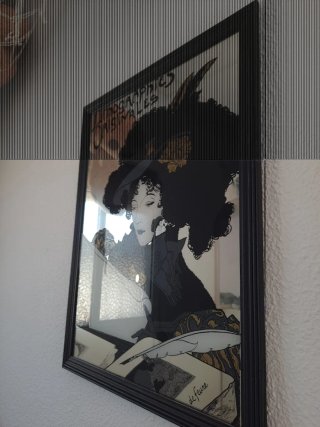 Mirrored art based on artwork by Georges Dr Feure.