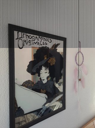 Mirrored art based on artwork by Georges Dr Feure.