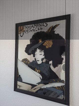 Mirrored art based on artwork by Georges Dr Feure.