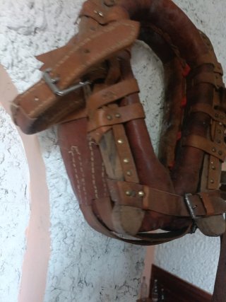 Collera de burro de cuero