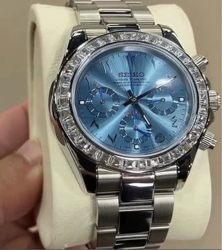 Reloj Seiko Cronógrafo Bisel Cristales Azul