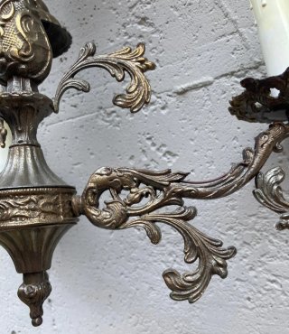Lampadario italiano Napoleone III in ottone