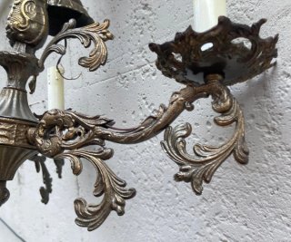 Lampadario italiano Napoleone III in ottone