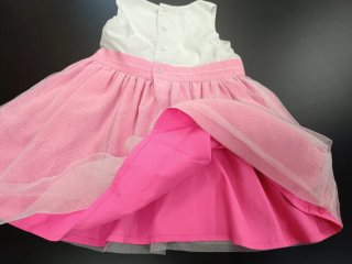 Vestido Kitchoun Infantil Rosa y Blanco 12/18/80