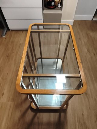 Mueble Bar Madera y Cristal