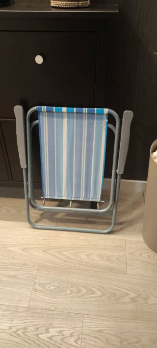 Silla Plegable Camping Niños Rayas Azul