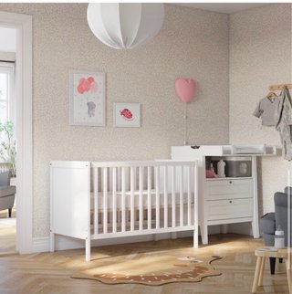 Cuna de bebé SUNDVIK blanca 60x120 cm