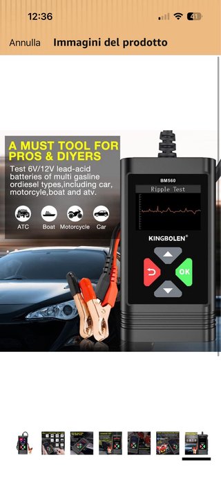 Analizzatore Batteria KINGBOLEN BM560