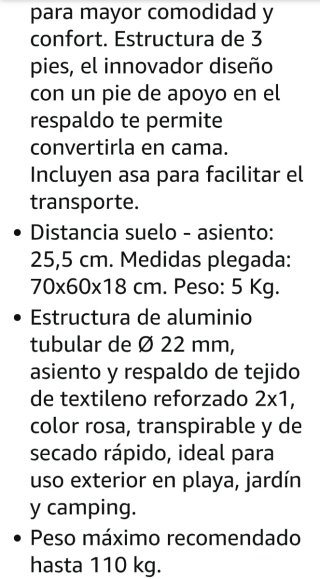 Tumbona LOLA home Playa/Jardín Rosa