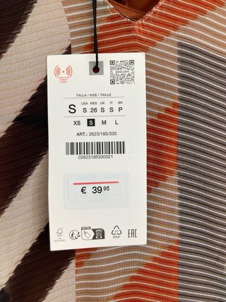 Vestido Zara multicolor talla S