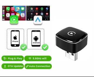 Adaptador Inalámbrico CarPlay y Android Auto