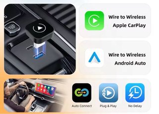 Adaptador Inalámbrico CarPlay y Android Auto