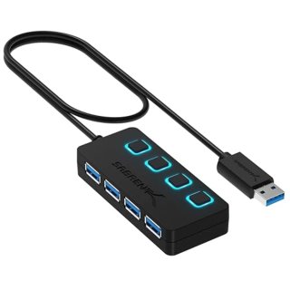 Hub USB 4 Puertos Sabrent con Encendido Individual