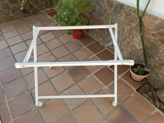 Minicuna bebé gris