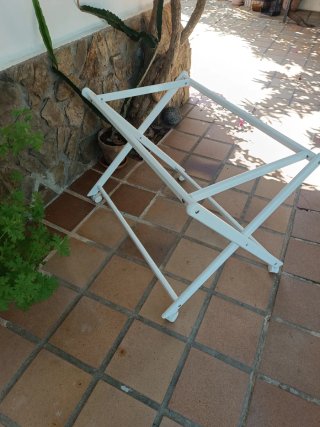 Minicuna bebé gris