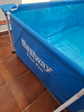 Piscina desmontable azul + lona