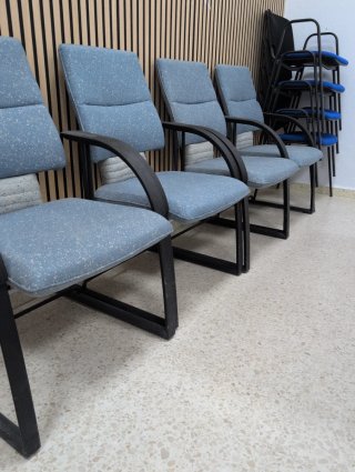 Conjunto 4 sillas de oficina