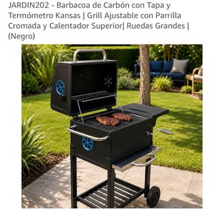 Barbacoa de carbón negra