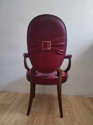Silla Vintage Piel y Madera
