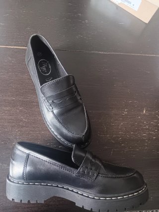 Mocasines Megis piel suela gruesa mujer