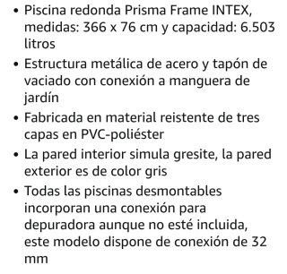 Piscina desmontable Intex Prism Frame 3.7m