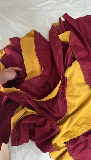 Vestido Gitana Burdeos Mangas Cortas
