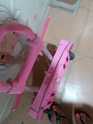 Carrito troley rosa infantil