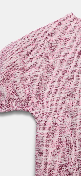 Vestido ZARA manga abullonada bouclé