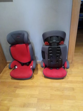 2 Sillas coche para niños rojo/gris