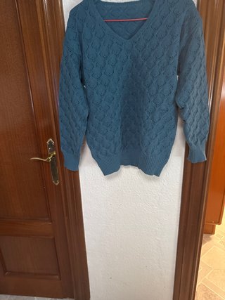 Jersey azul tejido