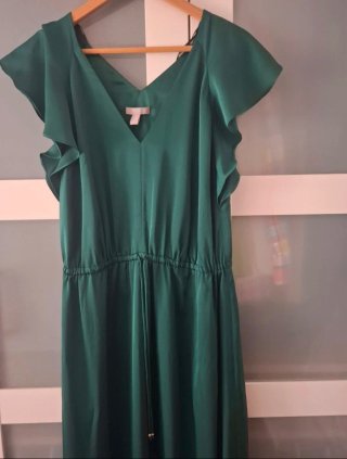 Vestido fiesta verde talla 44