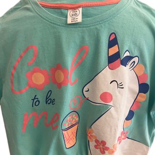 Camiseta top unicornio verde menta