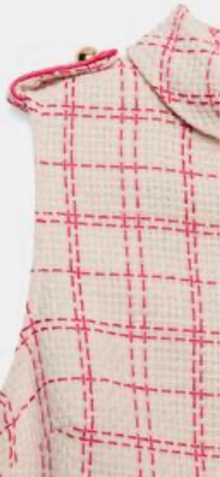 Vestido cuadros ZARA cuello alto