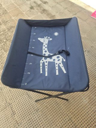 Cambiador plegable bebé azul
