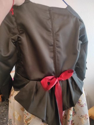 Corpiño Fallera adulta Negro Manga Larga