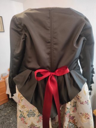 Corpiño Fallera adulta Negro Manga Larga