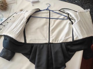 Corpiño Fallera adulta Negro Manga Larga