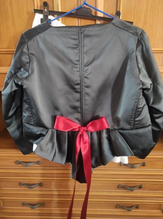 Corpiño Fallera adulta Negro Manga Larga