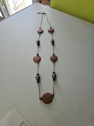 Colgante de moda marrón y dorado