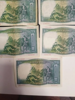 Lote 6 Billetes 100 Pesetas 1931 Banco de España