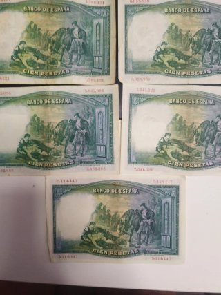 Lote 6 Billetes 100 Pesetas 1931 Banco de España