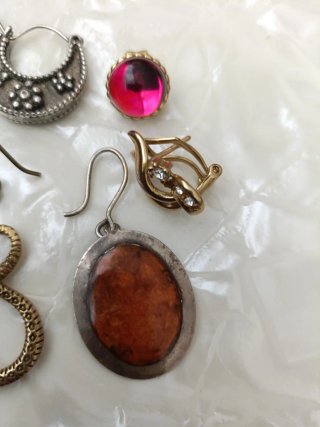 Lote de Pendientes Variados plata . sin pareja ...
