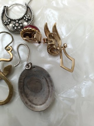 Lote de Pendientes Variados plata . sin pareja ...