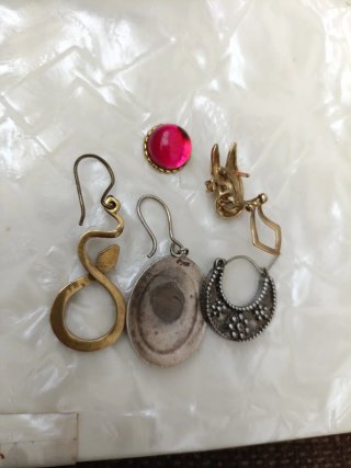 Lote de Pendientes Variados plata . sin pareja ...