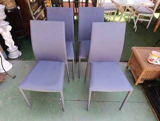 CONJUNTO 4 SILLAS COMEDOR GRIS