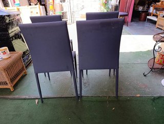 CONJUNTO 4 SILLAS COMEDOR GRIS