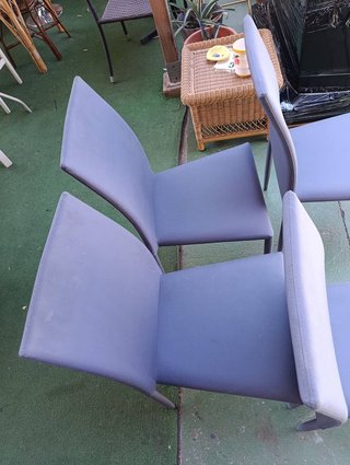 CONJUNTO 4 SILLAS COMEDOR GRIS
