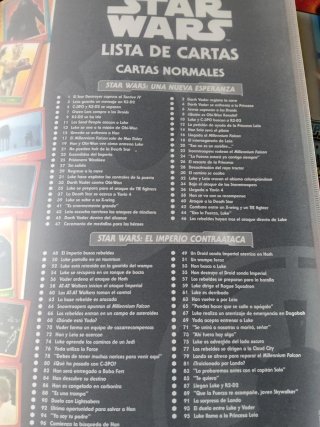 Álbum de cartas coleccionables Star Wars  de Topps